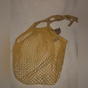 Pusheen yellow mesh market bag